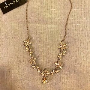 NWT Givenchy Crystal Flower Statement Necklace